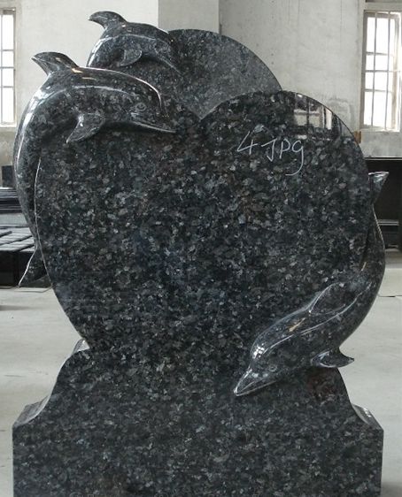 Volga Blue Granite Headstone