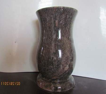 Aurora Granite Cemetery Vase